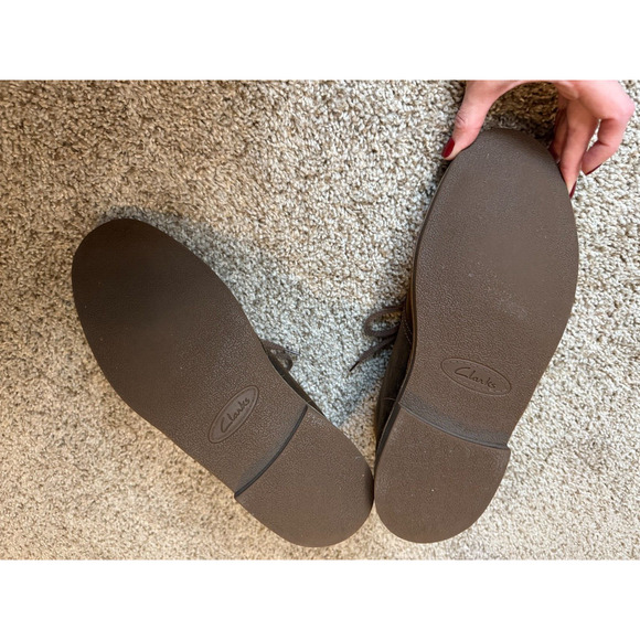 Clarks Bushacre 2 Chukka Desert Boots Mens 12 US Brown Leather Shoes Low Heel - Picture 4 of 9